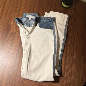 Joie Denim Jeans in Cream and Blue